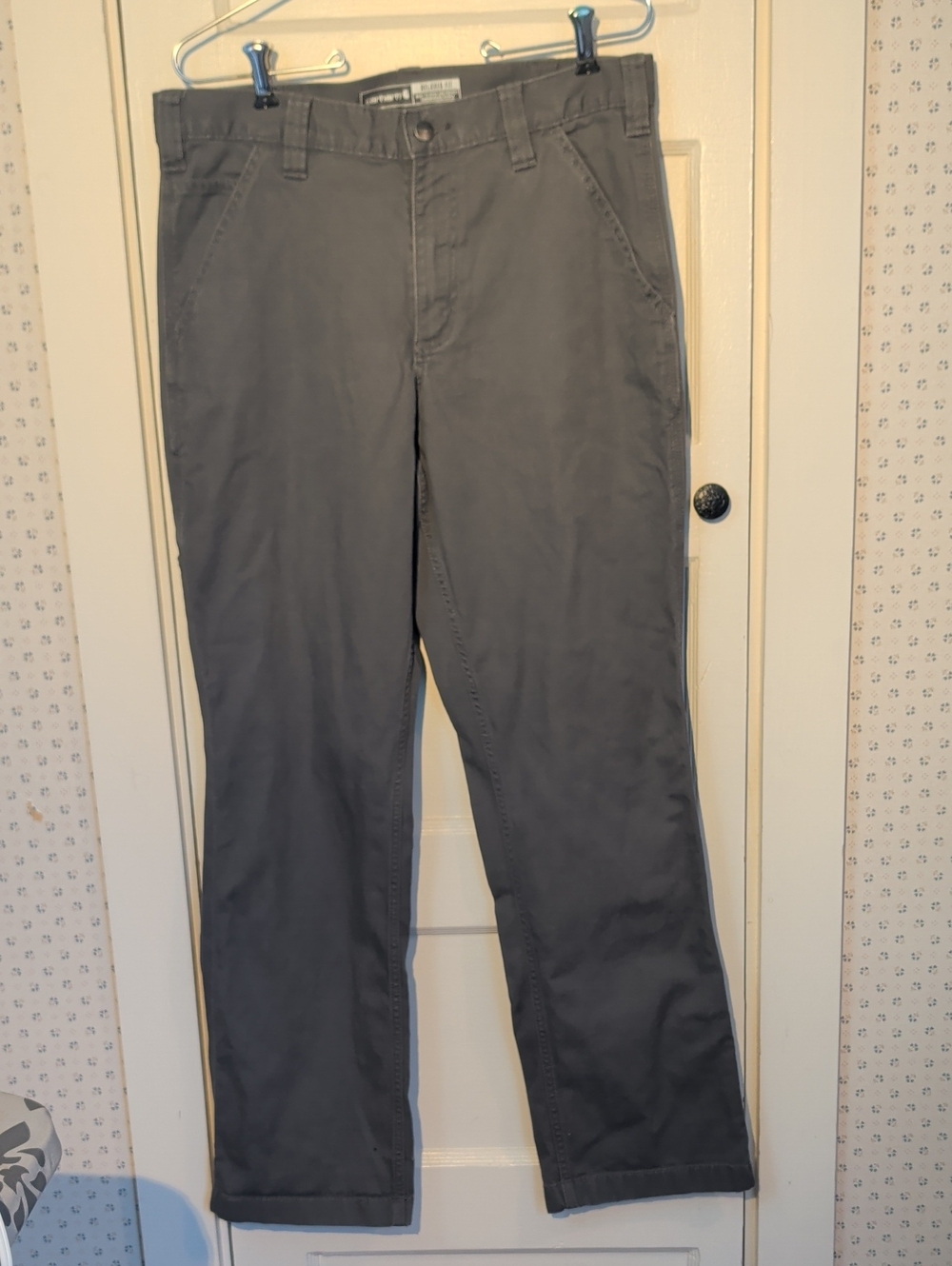 Carhartt Pants 32 x 30 Canvas Gray Green Rugged Flex Relaxed Fit
